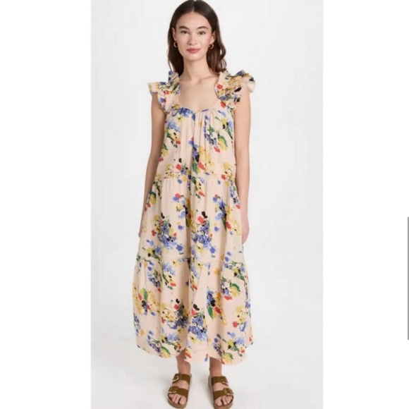 THE GREAT. The Dove Dress ~ Bright Grove Garden Floral Print XS/S - Picture 5 of 12